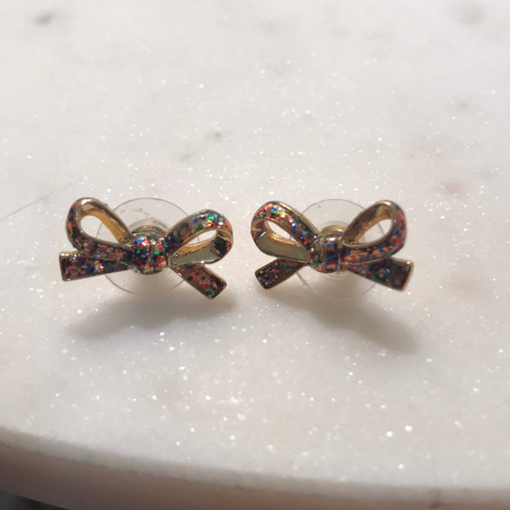 Kate Spade Rainbow Sparkle Bow Earrings